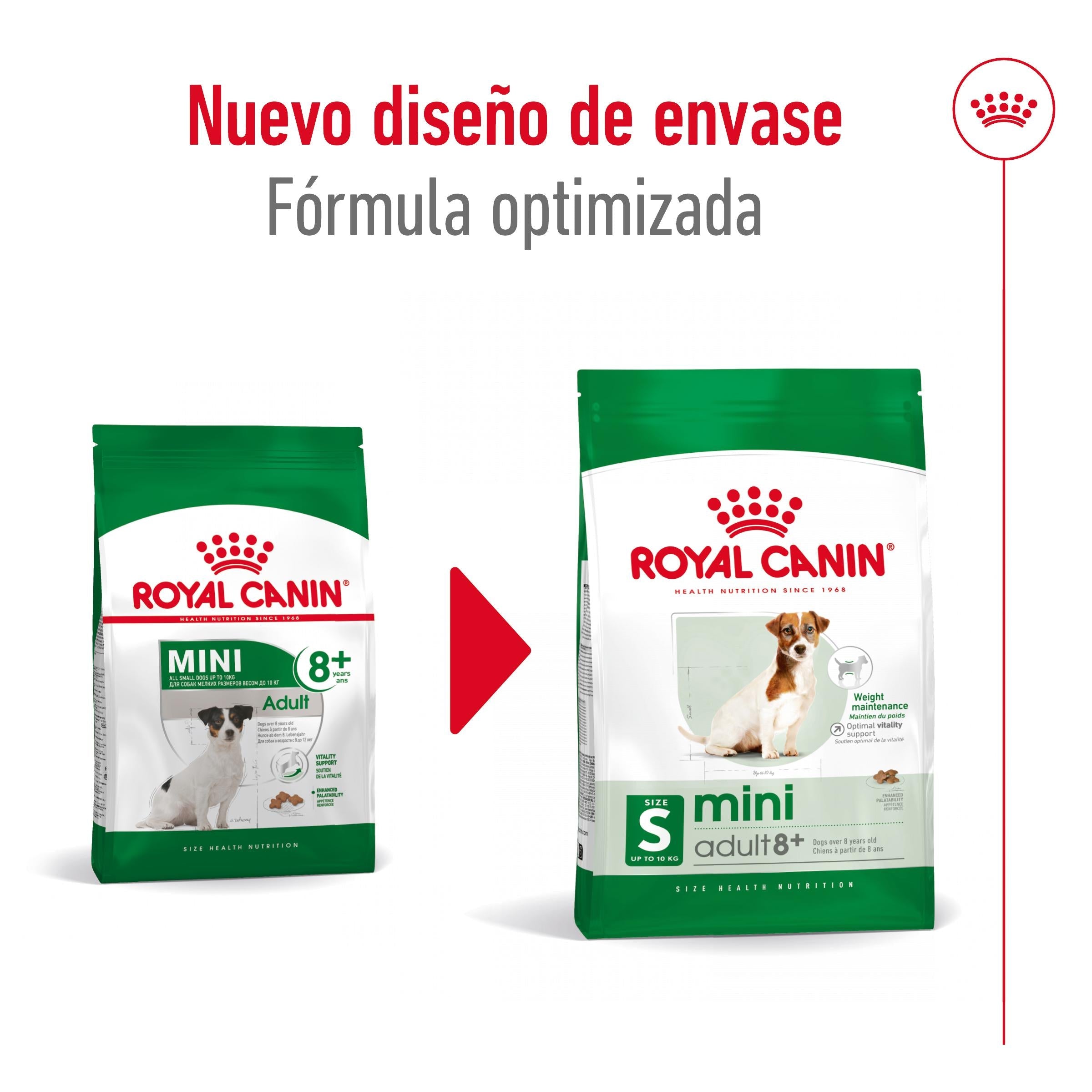 Royal Canin Mini Adult 8+ Pienso para Perros al mejor precio -todoastorenimal.com
