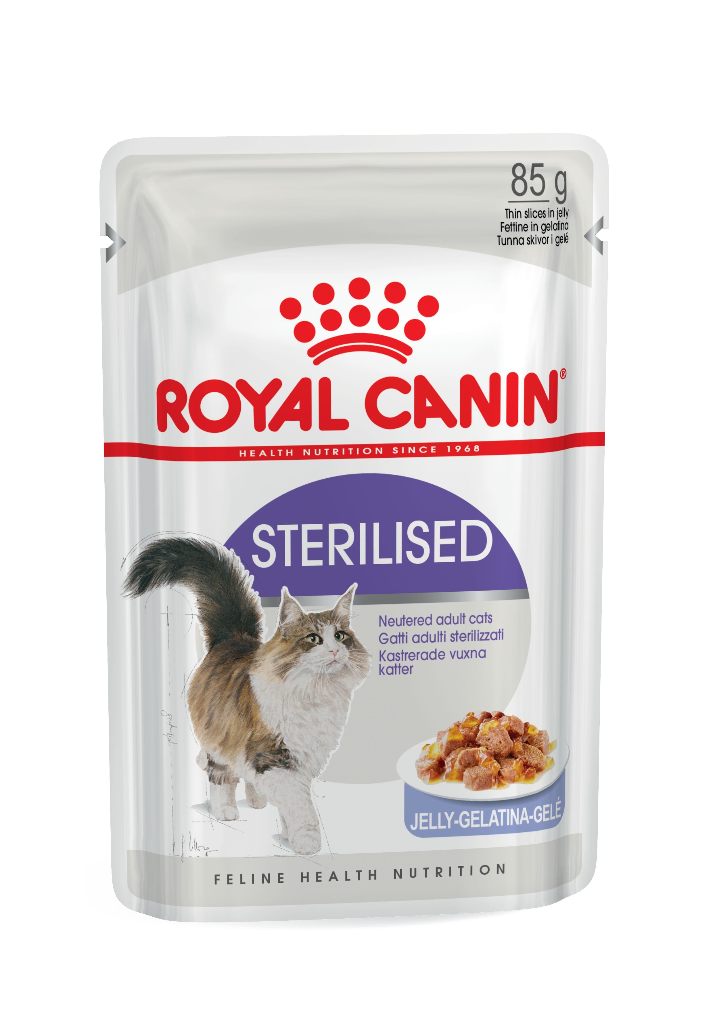 Royal Canin Sterilized Gelatina 85 g Alimento Húmedo para Gatos Esterilizados al mejor precio -todoastorenimal.com