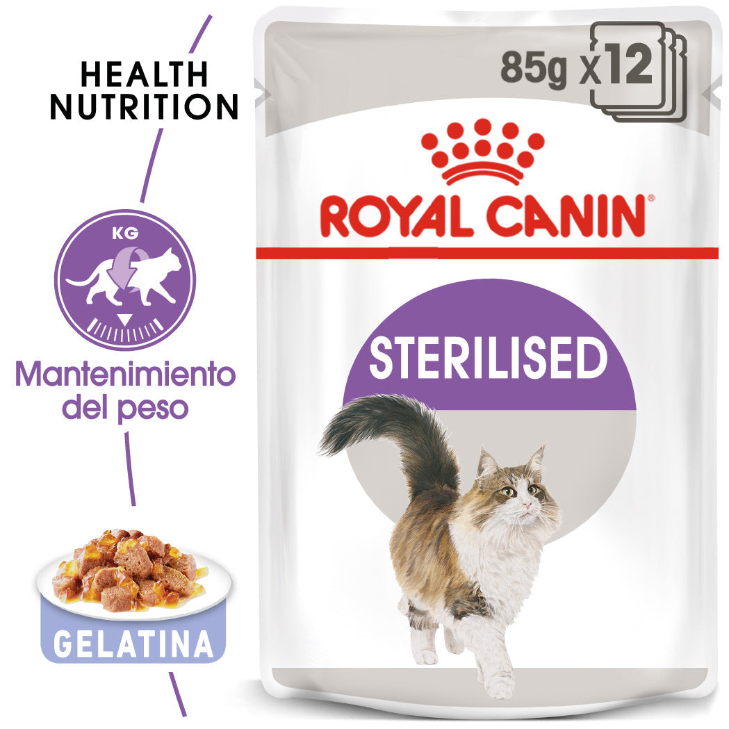 Royal Canin Sterilized Gelatina 85 g Alimento Húmedo para Gatos Esterilizados al mejor precio -todoastorenimal.com