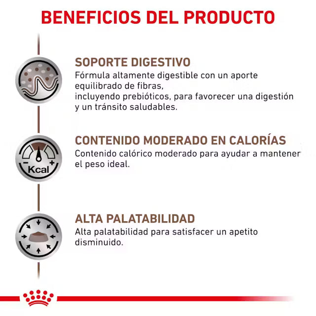 Royal Canin Veterinary Gastrointestinal Moderate Calorie Sobre 85 g Comida Húmeda para Gatos al mejor precio -todoastorenimal.com