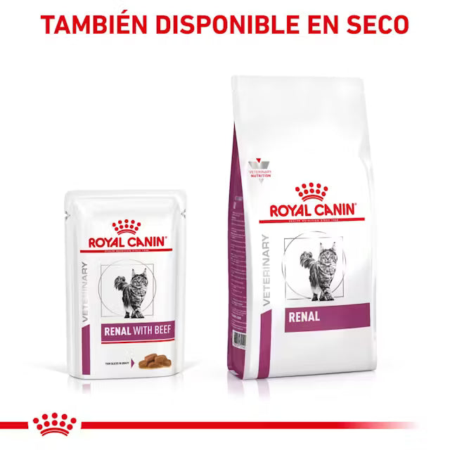 Royal Canin Veterinary Renal con Buey Sobre 85 g Comida Húmeda para Gatos al mejor precio -todoastorenimal.com