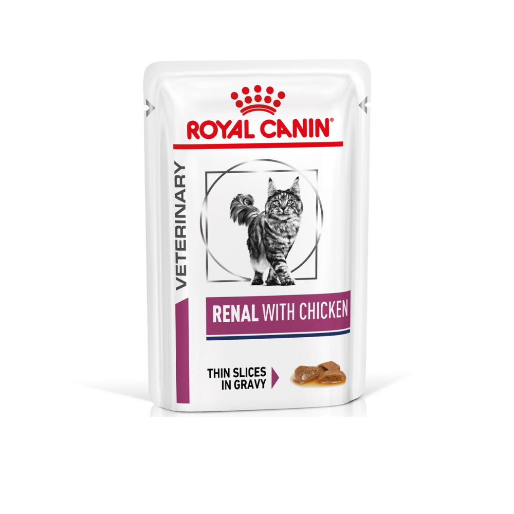 Royal Canin Veterinary Renal con Pollo en Salsa 85 g Sobre Húmedo para Gatos al mejor precio -todoastorenimal.com