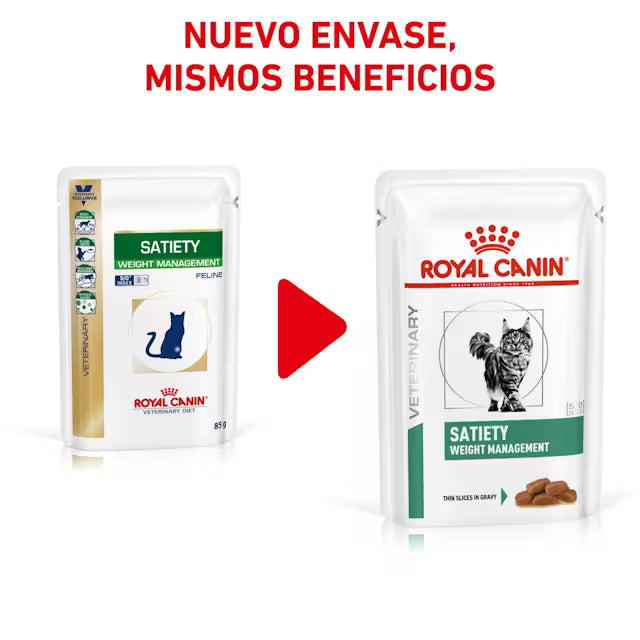 Royal Canin Veterinary Satiety Weight Management Finas Láminas en Salsa 85 g Húmedo para Gatos al mejor precio -todoastorenimal.com