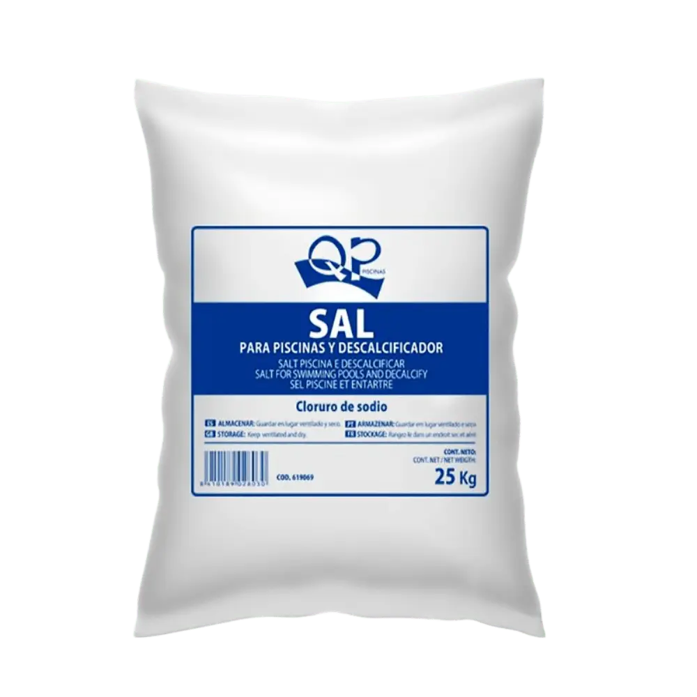 Sal QP Especial para Piscinas con Clorador Salino Electrolisis Saco 25 kg al mejor precio -todoastorenimal.com