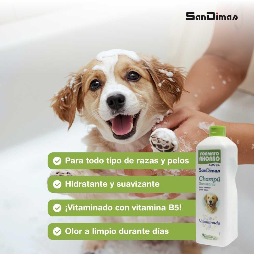 SanDimas Champú Suavizante Vitaminado Formato Ahorro 1L para Perros al mejor precio -todoastorenimal.com