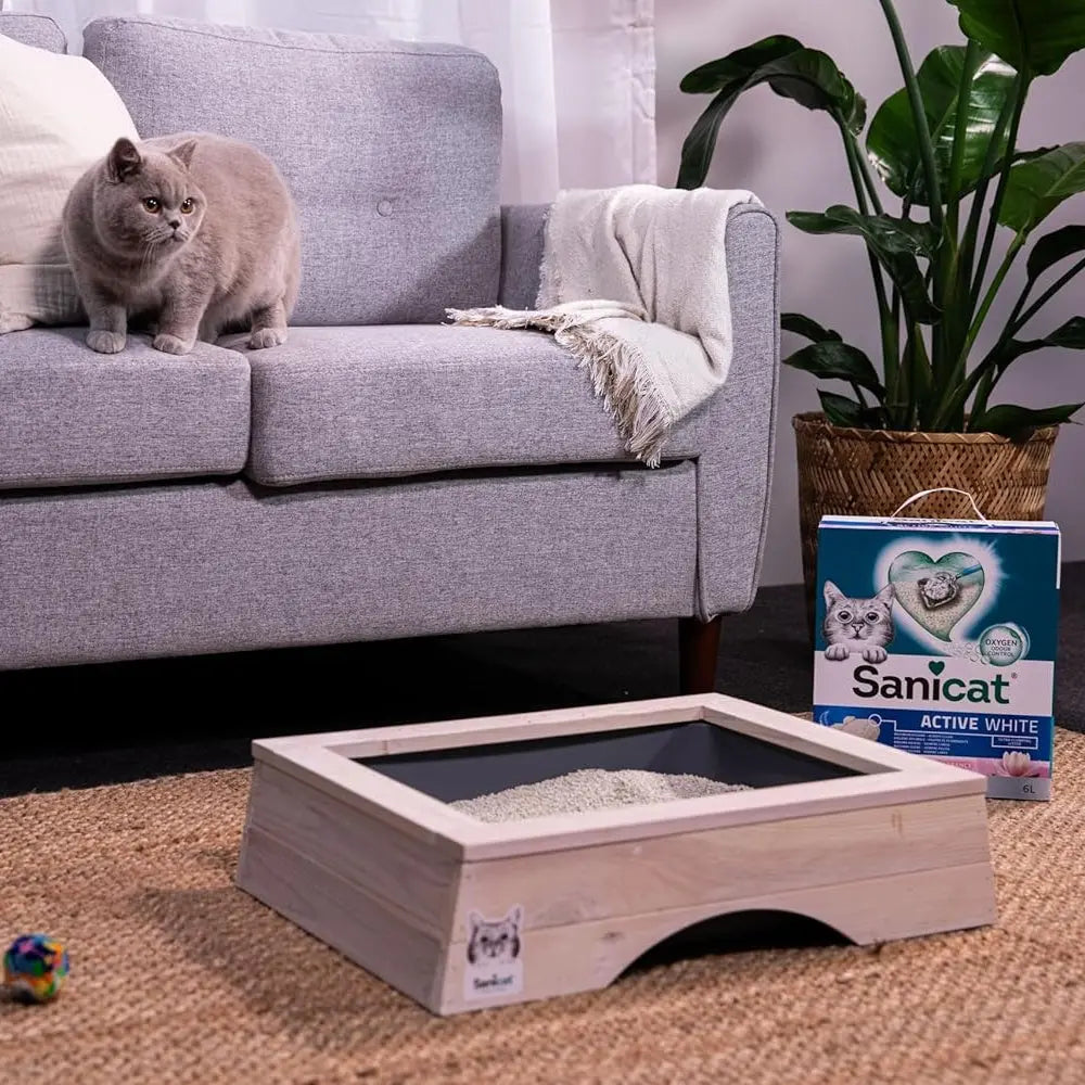 Sanicat Arena para Gatos Aglomerante Active White Lotus 6L –  Fragancia Flor de Loto - Alta Absorción SANICAT