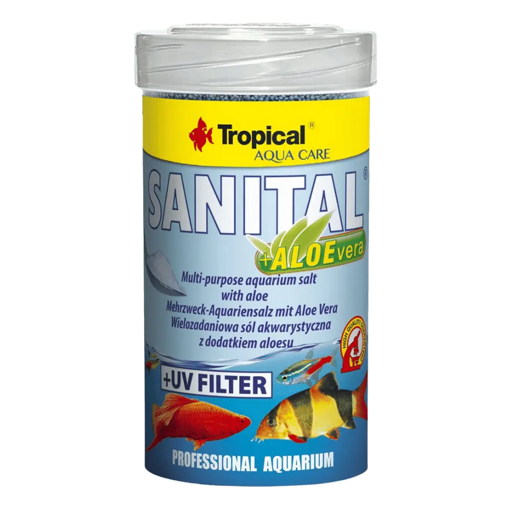 Sanital Tropical Sal de Acuario Enriquecida con Aloe Vera Control del Agua al mejor precio -todoastorenimal.com