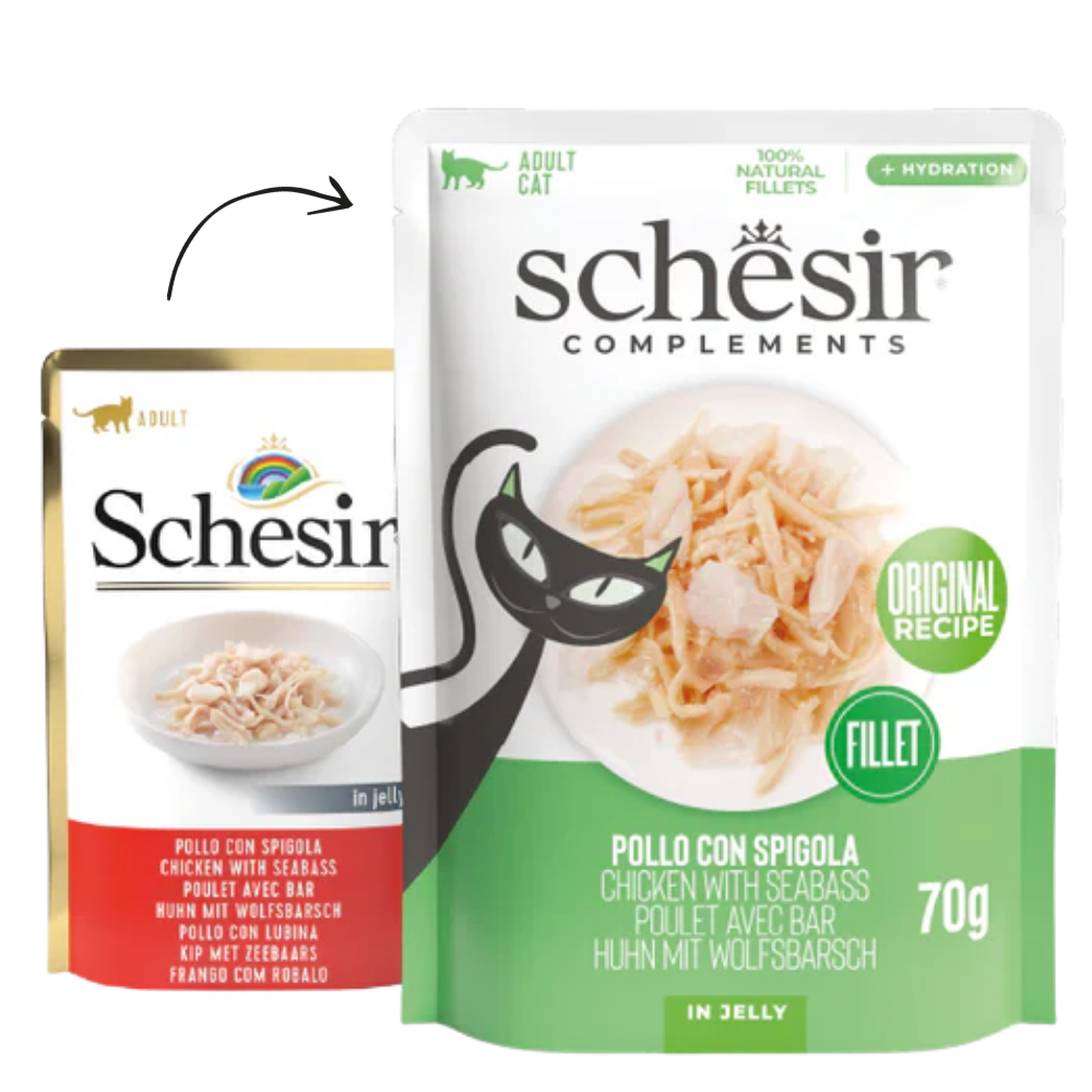 Schesir Sobres Gato 85 g Pollo & Lubina al mejor precio -todoastorenimal.com
