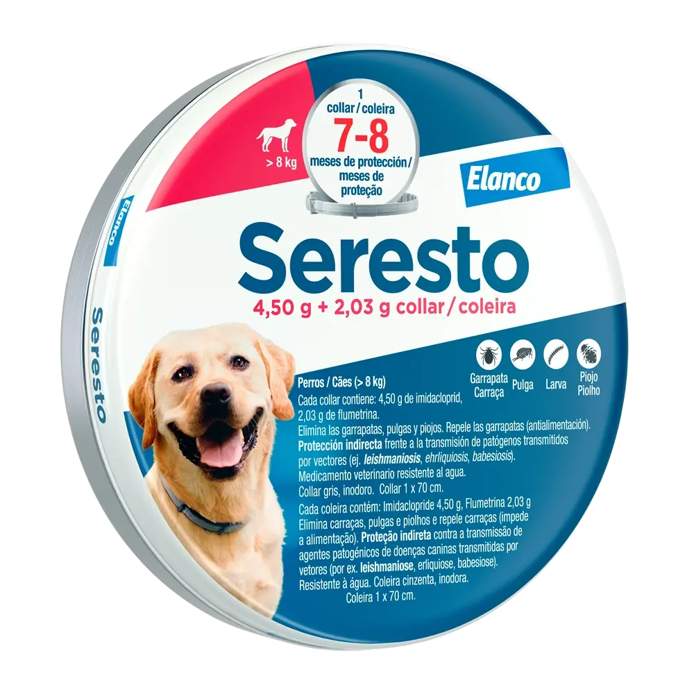 Seresto Collar Antiparasitario para Perros - Protección ante pulgas, garrapatas y mosquitos al mejor precio -todoastorenimal.com