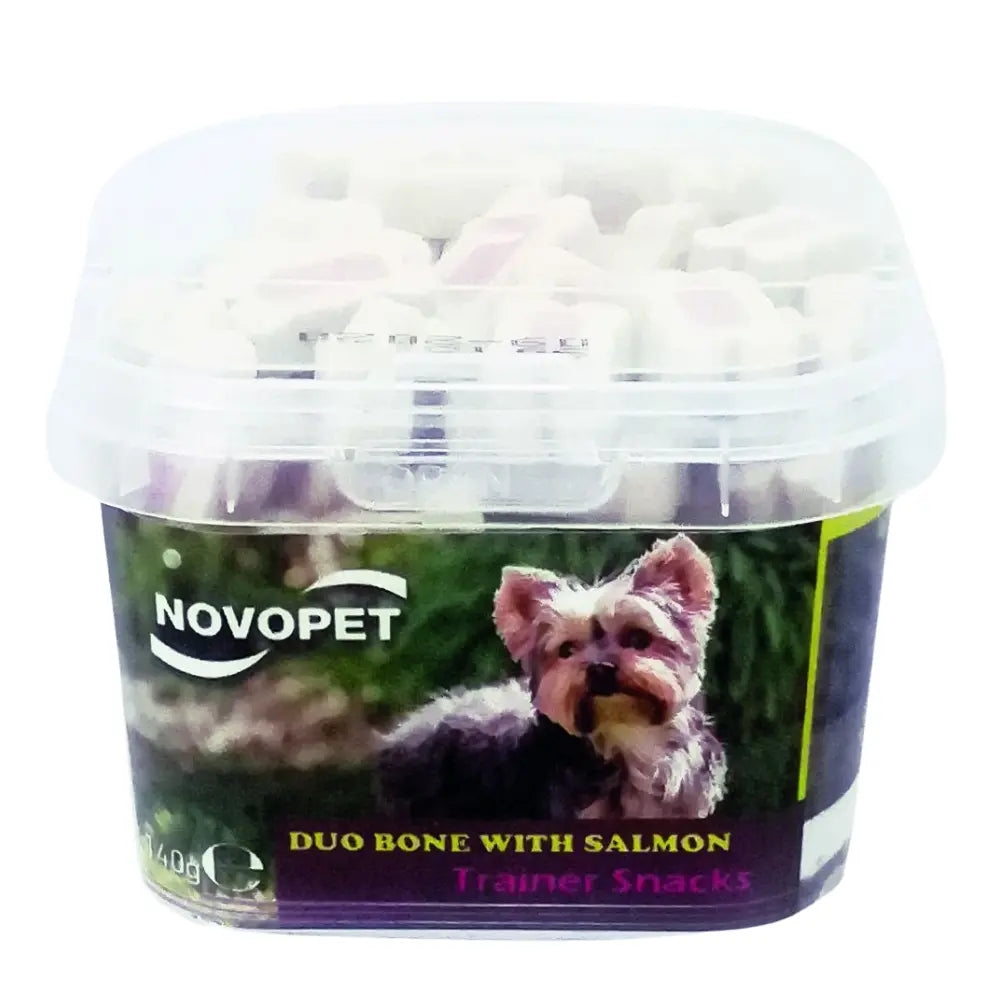 Snack Duo Bone With Salmón 140 g Novopet al mejor precio -todoastorenimal.com