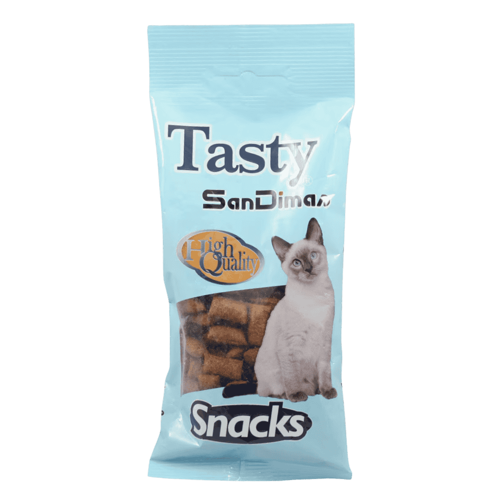 Snack Tasty Gatos Rellenitos Crunch Salmón 50 g al mejor precio -todoastorenimal.com