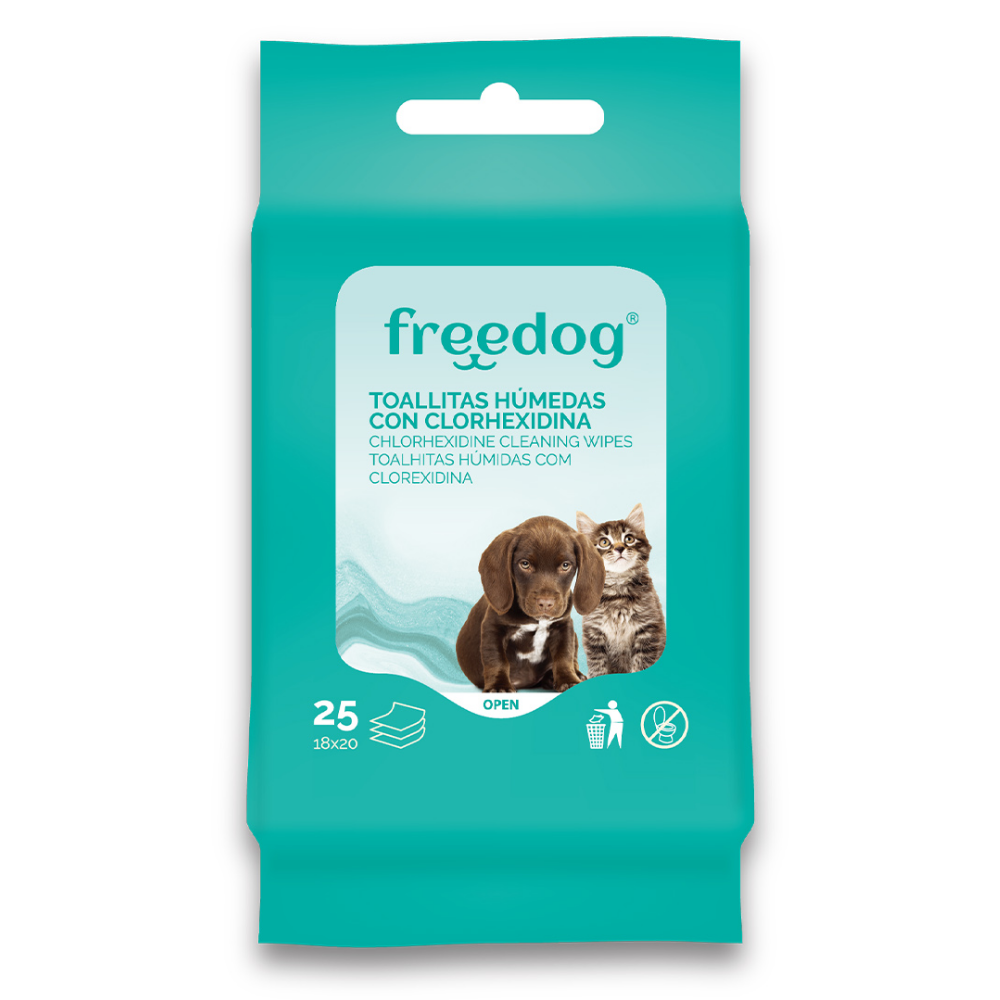 Toallitas Húmedas Clorhexidina Pocket 25Udes 18X20 cm al mejor precio -todoastorenimal.com