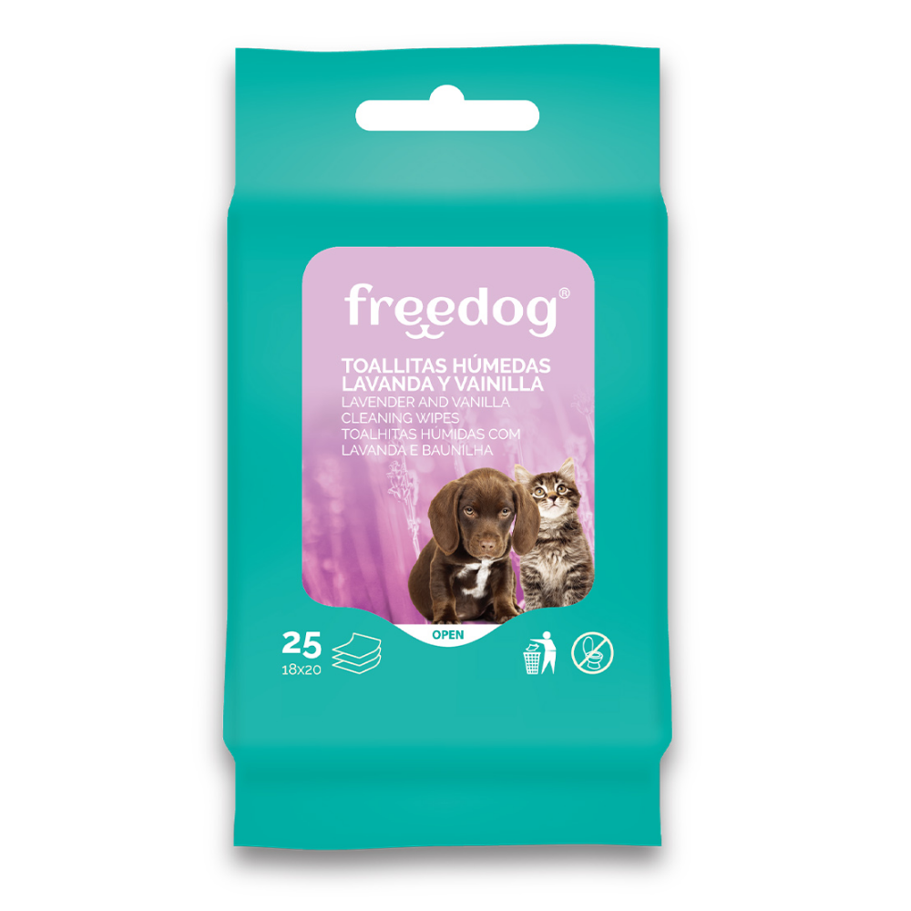 Toallitas Húmedas Lavanda & Vainilla Pocket 25Udes 18X20 cm al mejor precio -todoastorenimal.com