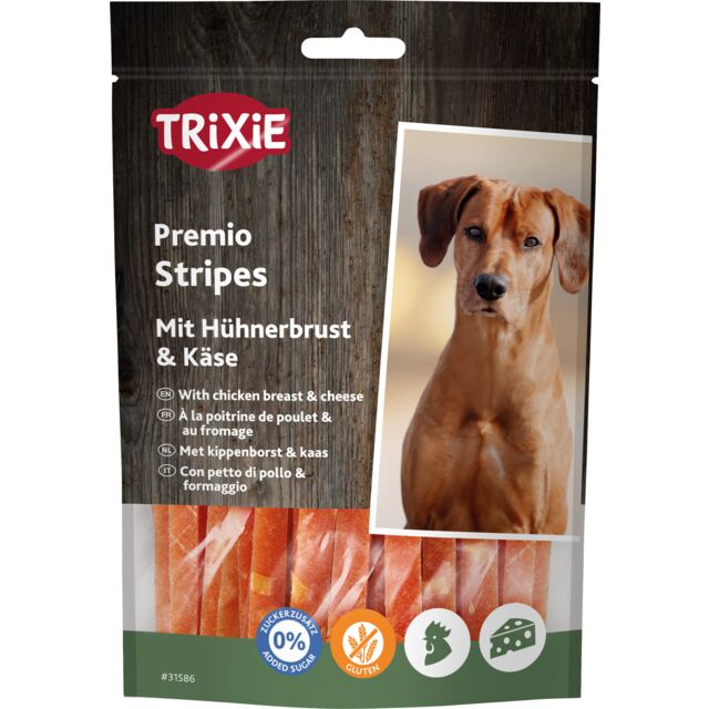 Trixie Snack Chicken & Cheese Stripes Tiras de Pollo y Queso para Perros al mejor precio -todoastorenimal.com