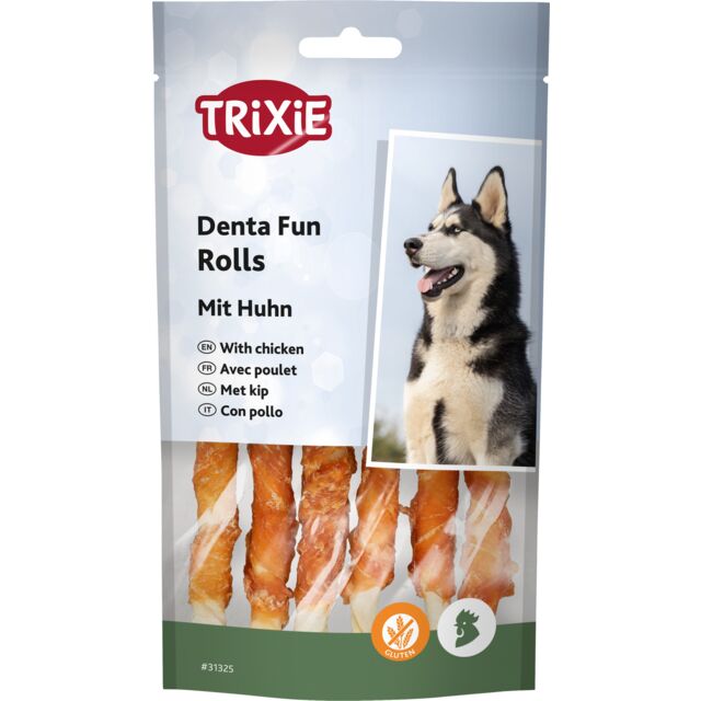 Trixie Snack Denta Fun 6 Rollitos con Pollo al mejor precio -todoastorenimal.com