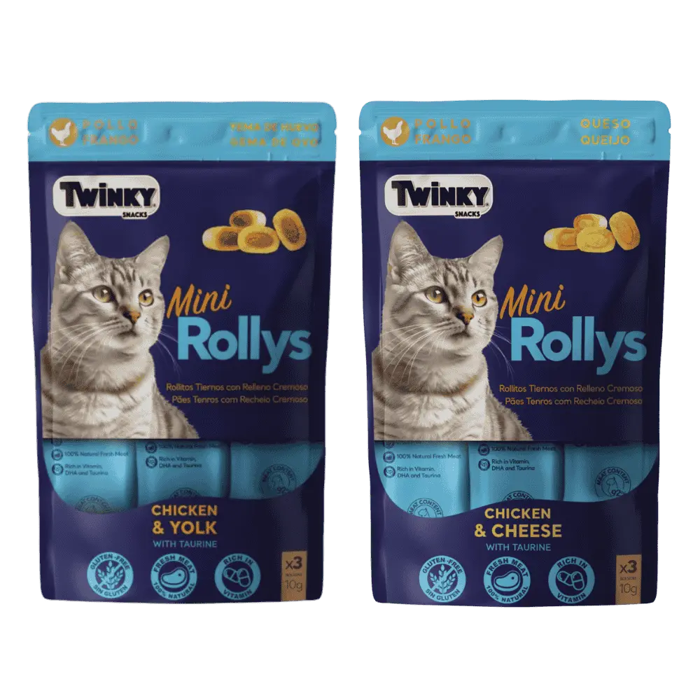 Twinky Mini Rollys Snack para Gatos 3x10 g al mejor precio -todoastorenimal.com