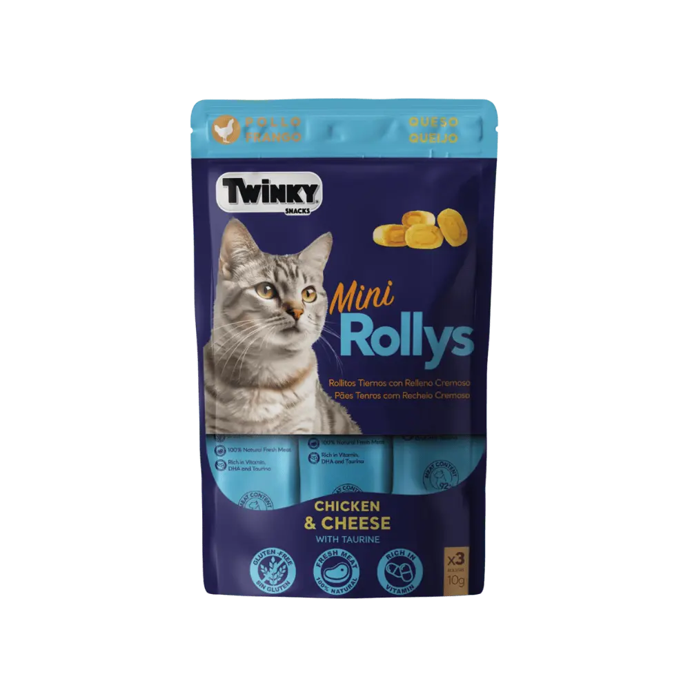 Twinky Mini Rollys Snack para Gatos 3x10 g al mejor precio -todoastorenimal.com