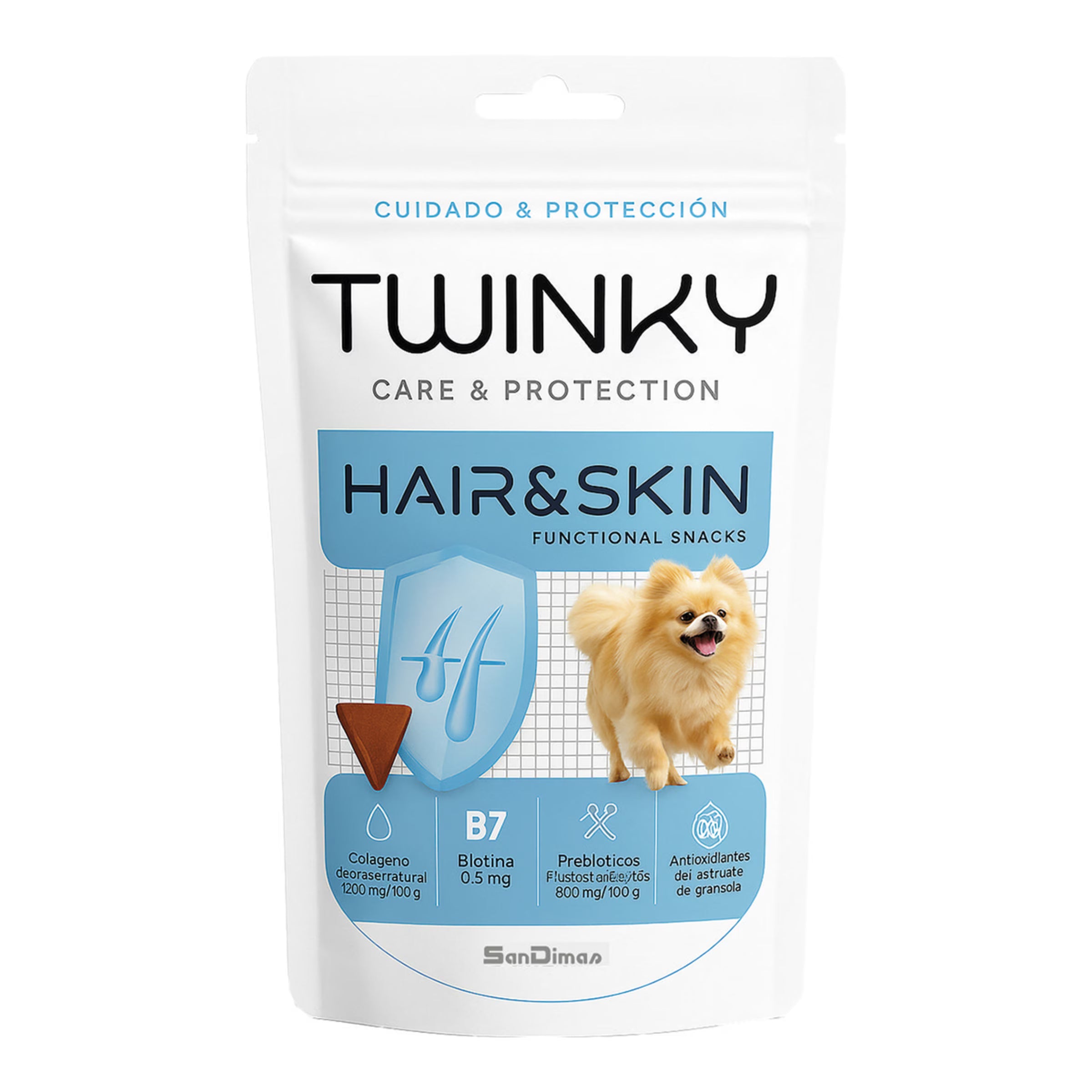 Twinky Snack Funcional Hair & Skin 100 g para Perros al mejor precio -todoastorenimal.com