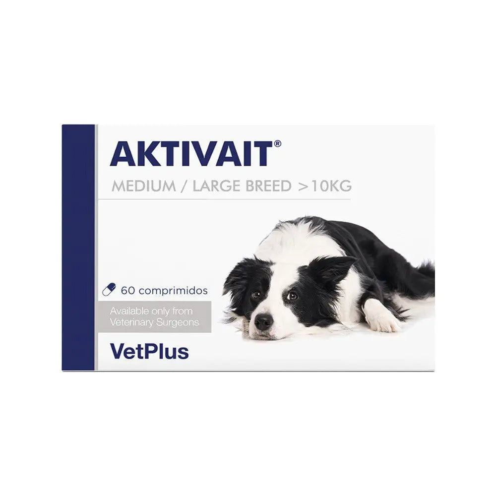 VetPlus Aktivait 60 Comprimidos Complemento Función Cognitiva para Perros al mejor precio -todoastorenimal.com