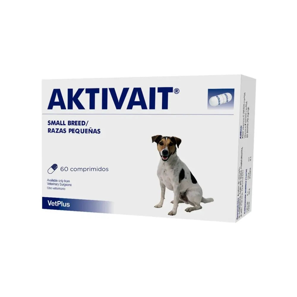 VetPlus Aktivait 60 Comprimidos Complemento Función Cognitiva para Perros al mejor precio -todoastorenimal.com