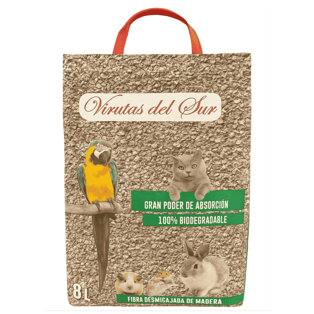 Virutas del Sur Pellets Madera Desmigajado 8L al mejor precio -todoastorenimal.com