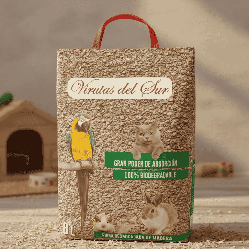 Virutas del Sur Pellets Madera Desmigajado 8L al mejor precio -todoastorenimal.com