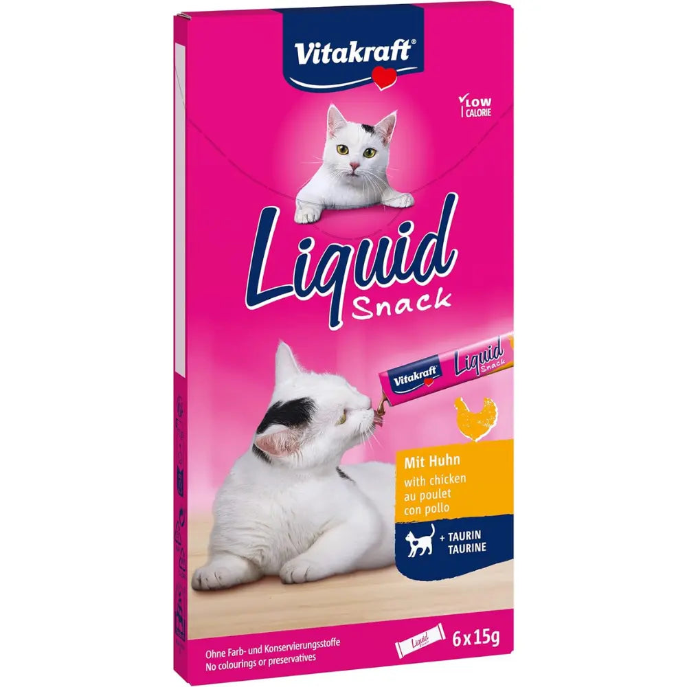 Vitakraft Cat Liquid Snacks Pollo con Taurina 90 g al mejor precio -todoastorenimal.com