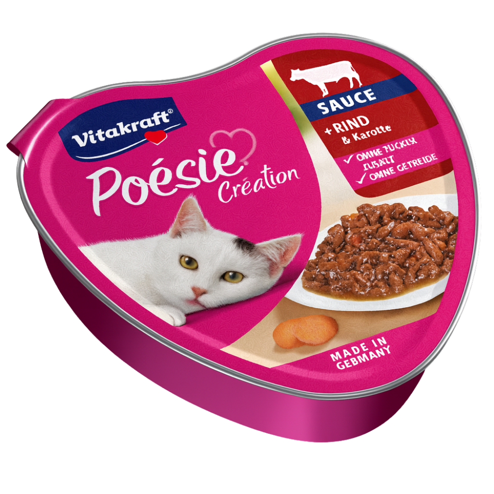 Vitakraft Cat Poesie En Salsa 85 g Ternera y Zanahoria al mejor precio -todoastorenimal.com