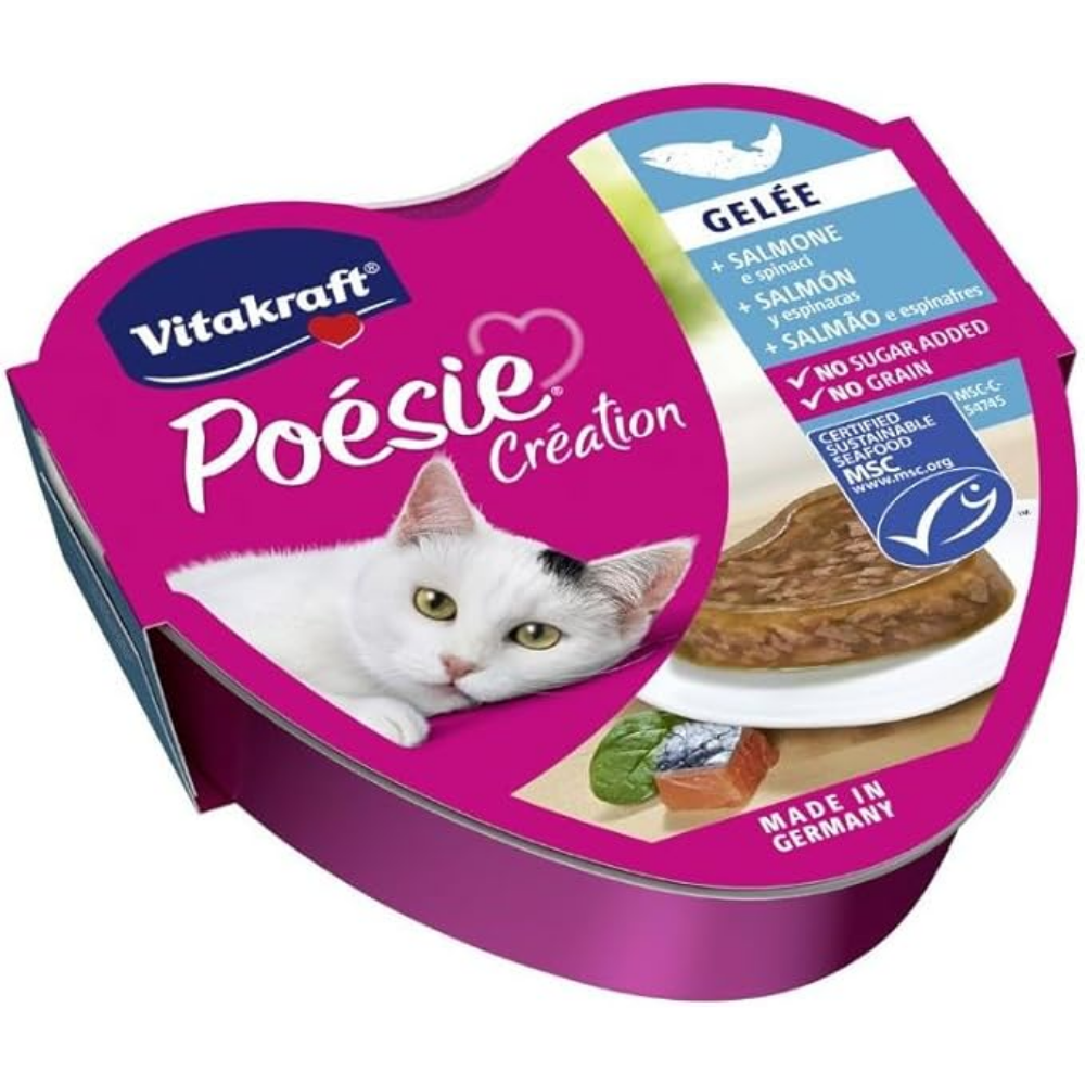Vitakraft Cat Poesie Gelatina 85 g Salmón y Espinacas al mejor precio -todoastorenimal.com