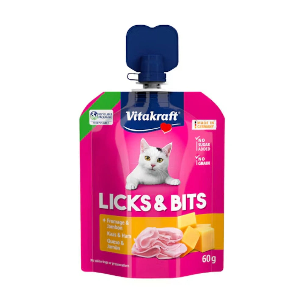 Vitakraft Licks&Bits Salsa Snack para Gatos 60g al mejor precio -todoastorenimal.com
