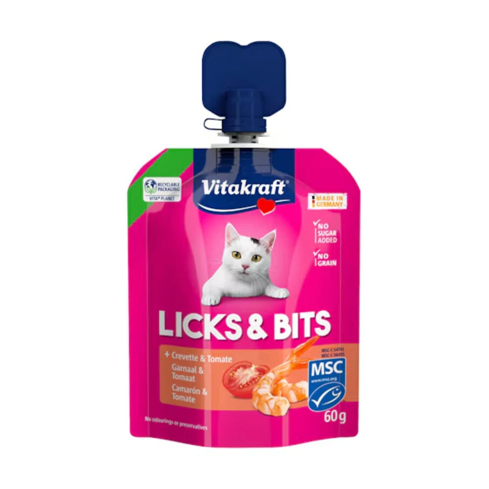Vitakraft Licks&Bits Salsa Snack para Gatos 60g al mejor precio -todoastorenimal.com