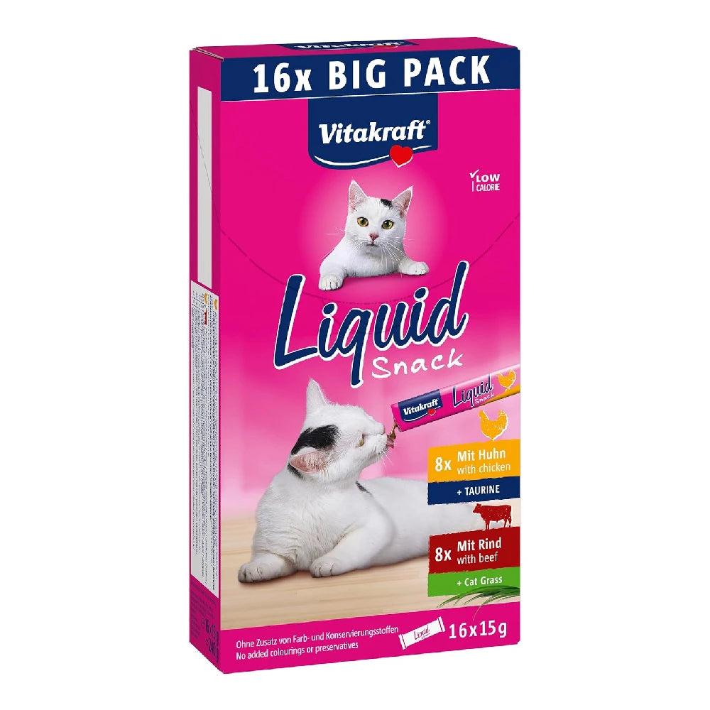 Vitakraft Liquid Snack para Gatos Multipack 16x15 g al mejor precio -todoastorenimal.com