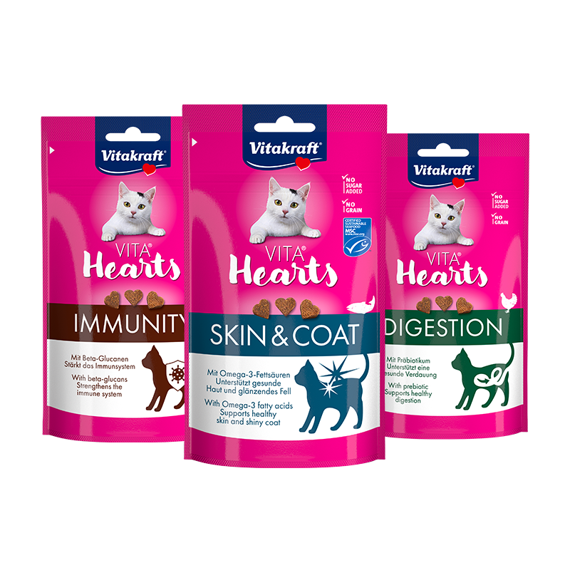 Vitakraft Vita Hearts 40 g Snacks Funcionales para Gatos al mejor precio -todoastorenimal.com