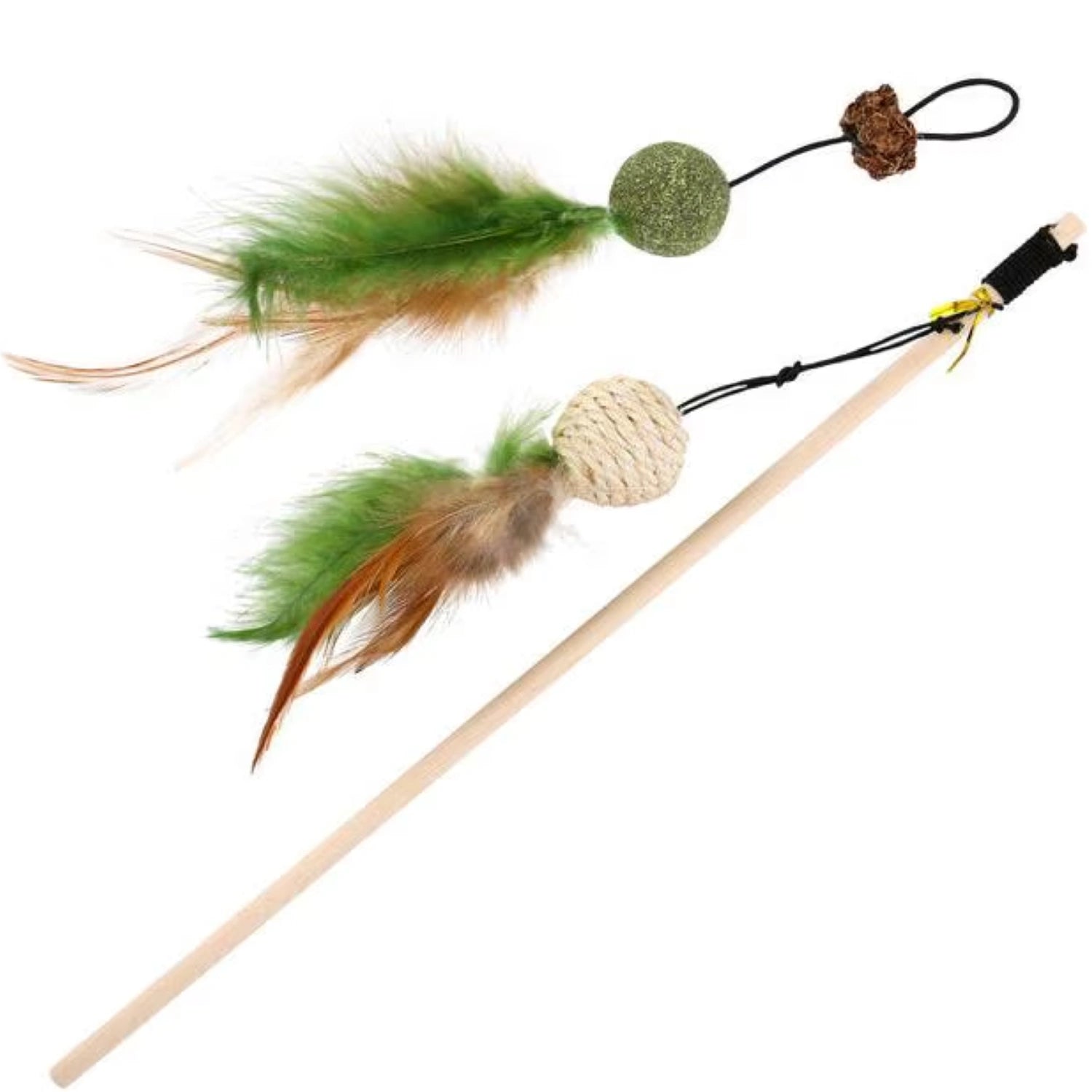 Wouapy Caña de Pescar Juguete para Gatos (Pack 2 Juegos) al mejor precio -todoastorenimal.com