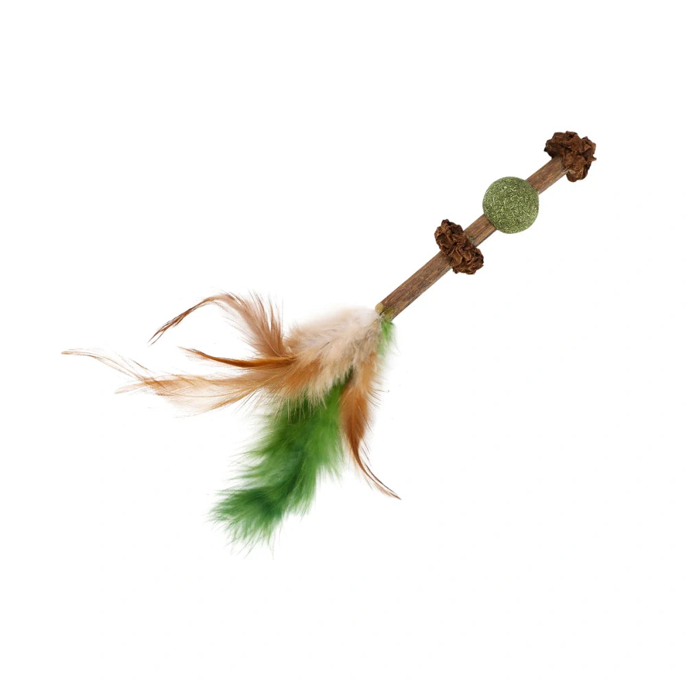 Wouapy Palo de Pluma y Canicas Juguete con Catnip para Gatos al mejor precio -todoastorenimal.com