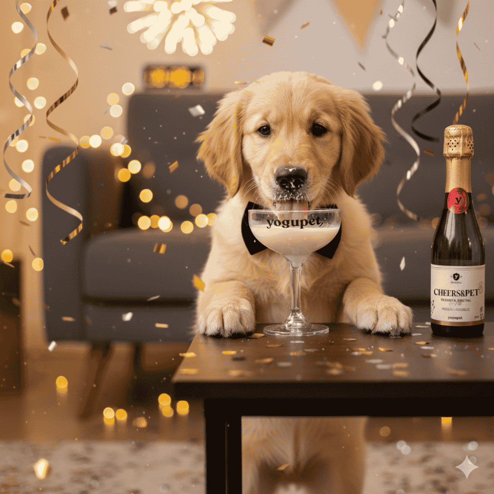 Yogupet Navidad Champán de Kéfir Cheers&Pet 200 ml con Postbióticos y Prebióticos para Perros y Gatos al mejor precio -todoastorenimal.com