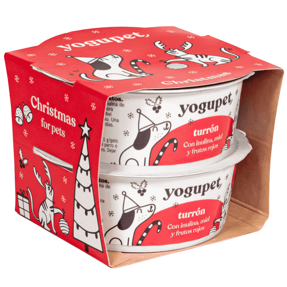 Yogupet Navidad Pack 2xYogur Turrón para Perros y Gatos 110 g al mejor precio -todoastorenimal.com