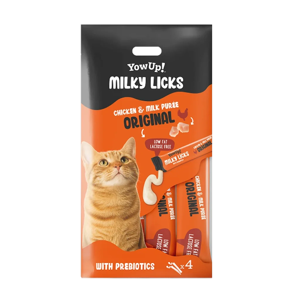 YowUp Milky Licks Pollo y Gambas Snack Líquido para Gatos al mejor precio -todoastorenimal.com
