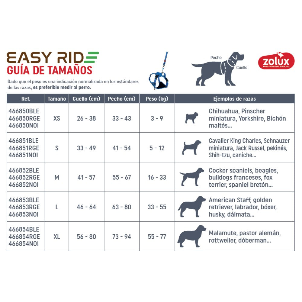 Zolux Arnés EasyRide con Correa Retráctil para Perros al mejor precio -todoastorenimal.com