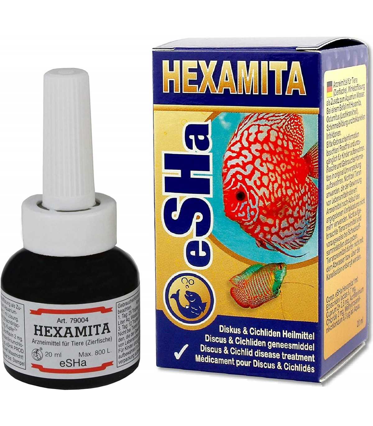 eSHa Hexamita Tratamiento para Peces Disco 20ml al mejor precio -todoastorenimal.com
