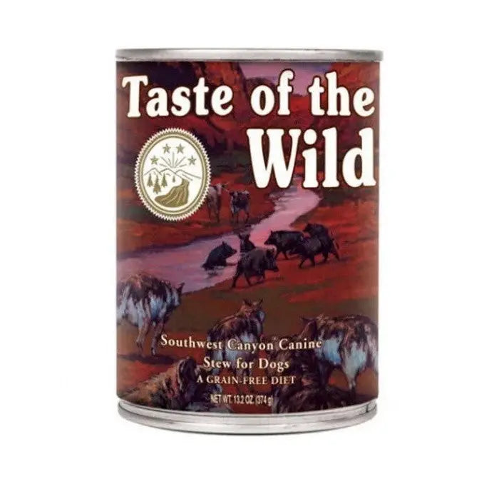TASTE OF THE WILD DOG ADULT SOUTHWEST CANYON JABALI ASADO 390G HUMEDO